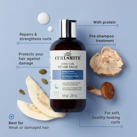 CURLSMITH - Bond Curl Rehab Salve, Bond Building Strength Treatment for Weak, Damaged Hair (8 fl oz)