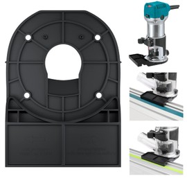 Black Router Adapter for Makita 18V RT0701C XTR01Z DRT50 RT0700C Compatible with Makita/Festool Edge Guide Rail