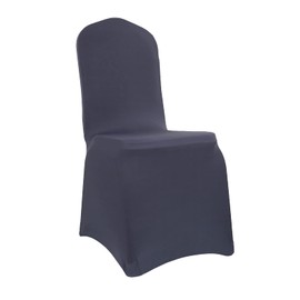 6 PCS Dark Grey Spandex Chair Covers Dining Room Stretch Chair Covers Protector for Living Room Banquet Wedding Party Dining Decoration (Dark Grey)