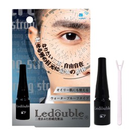 Ledoubouhm 0.07 fl oz (2 ml) Double Layer Teardrop Bag Double Eyelid Adhesive Shrink Film Waterproof Bangs Keep