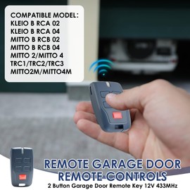 Garage Door Remote Control for BFT Mitto 4 B RCB04 433.92 MHz Rolling Code Remote Control