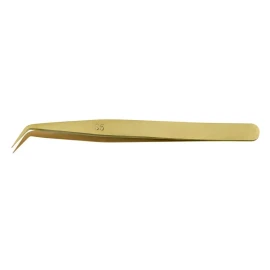 HOROTEC 12.303-S5C BRASS WATCHMAKERS Non- Magnetic Tweezers  fine tips Curved