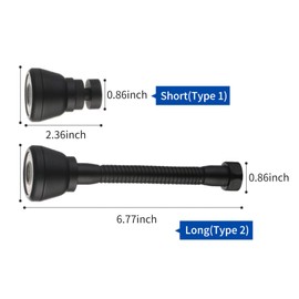 WSADZXC77 360° Rotating Tap Head Extension Splashproof Kitchen Tap Sprayer with 3 Modes Water Saving Black Copper Faucet Head