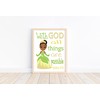 Tiana Princess Christian Nursery Decor Unframed Print With God All