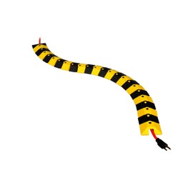 UltraTech 1800 Ultra-Sidewinder Cable Protection System with Endcaps, 40 Length x 3 Width x 3/4 Height, Black and Yellow, Small