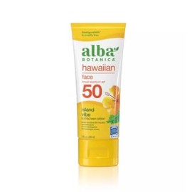 Alba Botanica Facial Sunscreen Lotion, SPF 50, Fragrance Free, 2 Oz (Packaging May Vary)