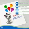 EcoLeafy Dot Cat Birthday Card - Quilled Tabby Cat Birthday