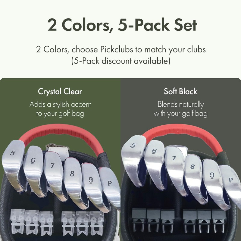 Pickclub 1PCS Golf Club Holder Club Organizer Durable Polycarbonate Clips
