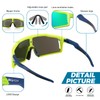 SCVCN Polarised Cycling Glasses Sunglasses with 3 Interchangeable Lenses for