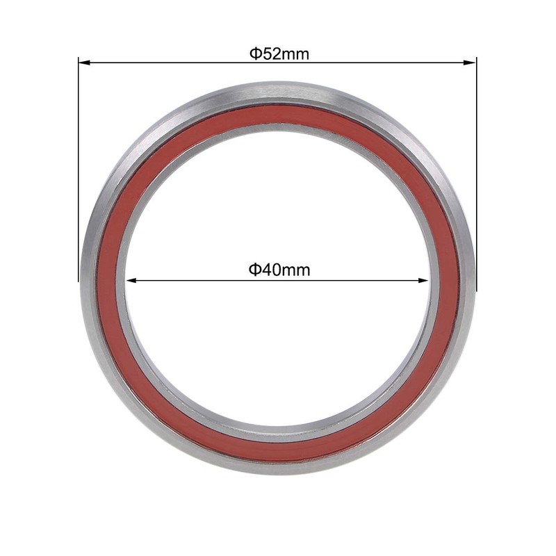 sourcing map ACB4052 Bicycle Headset Bearing 40x52x7mm Sealed Chrome Steel