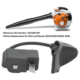 Ignition Coil for Leaf Blower BG56 BG86 BG86C SH86, Metal Rubber Replacement Ignition Coil Spark Plug 42414001307