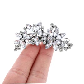 Minkissy Crystal Hairpin Rhinestone Bridal Hair Clip Vintage Flower Hairpin Women Wedding Decor