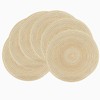 MuuXii Round Placemats for Dining Table 15 Inch, Braided Cotton