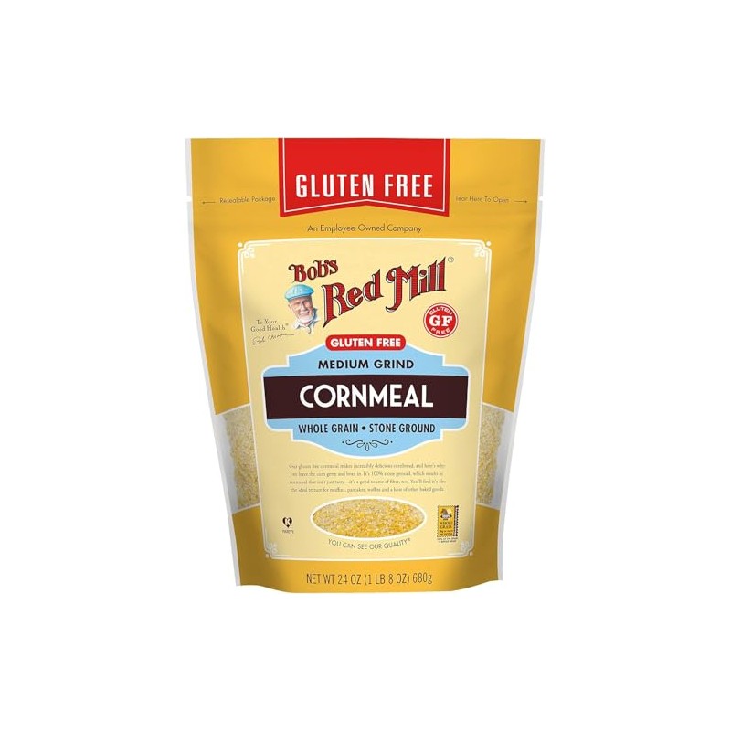 Bob's Red Mill Gluten Free Cornmeal, 24oz (Pack of 4)
