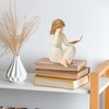 Klyno Reading Book Thinker Figurine Gift for Women Librarian Reader