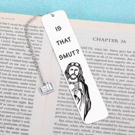 is That Smutt Jesus Bookmark Christmas Gifts Stocking Stuffers for Women Adults Funny Book Marks for Reading Women Men Book Lovers Best Friend Sister Christian Book Marker Gifts for Coworker Reader