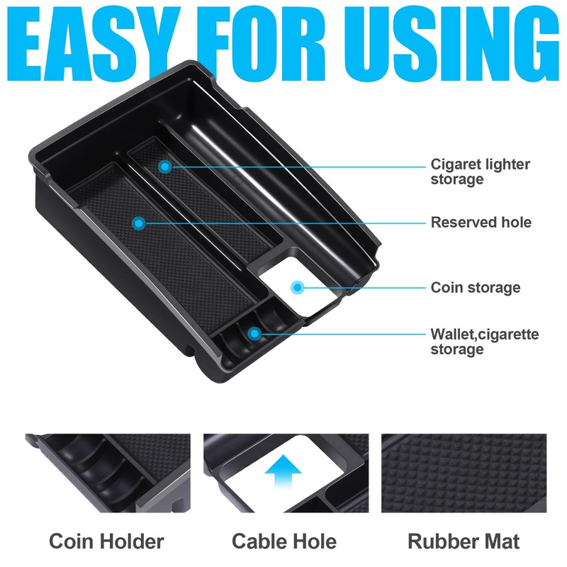 HNYYZL Center Console Tray Compatible with Nissan Rogue 2014-2020 and