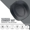 Pamposh Cowboy Hat Women Men Real Leather Western Style Wide