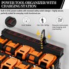 All-Metal Heavy-Duty Power Tool Organizer with Charging Station 8 AC