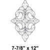 Exquisite Cluster 7-7/8" x 12 Exquisite Clear Glass Bevel Cluster EC912