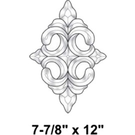 Exquisite Cluster 7-7/8" x 12 Exquisite Clear Glass Bevel Cluster EC912