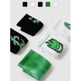 5 Packs Novelty Casual Cotton Socks with Designs For Men, Breathable, Colorful Patterned Daily Dress Socks for Men (Colorful)