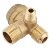 20x14x10mm Brass Air Compressor Check Valve Male Thread 90 Degree