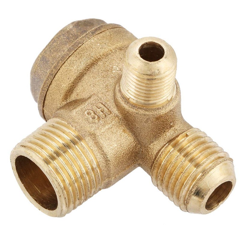 20x14x10mm Brass Air Compressor Check Valve Male Thread 90 Degree
