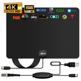 TV Antenna, Antenna TV Digital HD Indoor tv Antenna, Long 120 Miles Range, Digital HD Antenna for Smart TV Indoor, Signal Amplifier Booster HDTV Antenna, Supports 4K 1080P