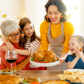 Thanksgiving Turkey Earrings for Women Turkey Style Studs Fall Earring Jewelry