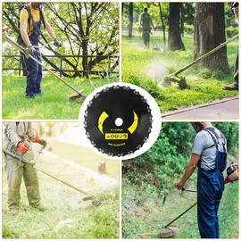 (2pack) Brush Cutter Blade Chainsaw Trimmer - 9 Inch 20 Tooth Brush Blades Accessories Replacement for String Trimmers Weed Eater Weedwhacker Tools (Adapter Included+2 Round Files)