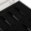 12 Grids Aluminum Watch Display Storage Box Rectangular Suede Side