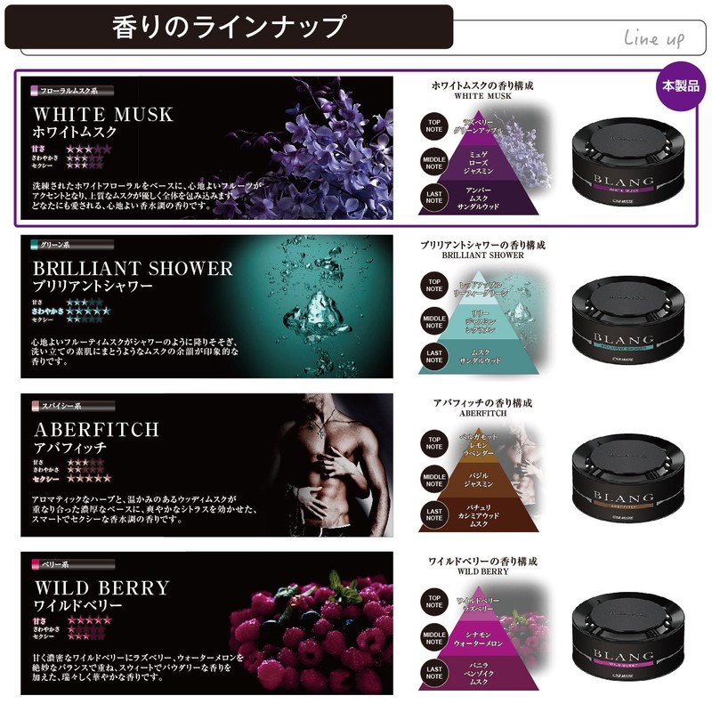 Carmate G1471 Car Air Freshener Blang Power Solid White Musk