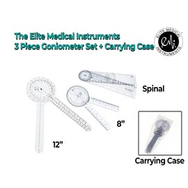EMI Goniometer Set 12", 8", and 8" Spinal 3 Pieces EGM-428
