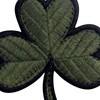 Irish Clover Dark Green Lucky Shamrock Irish Applique Embroidered Velcro