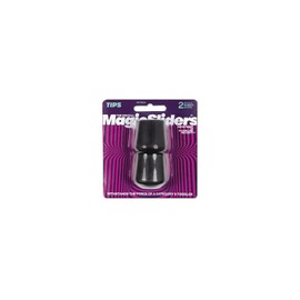 Magic Sliders Rubber Leg Tip Black Round 1-1/4 in. W 2 pk
