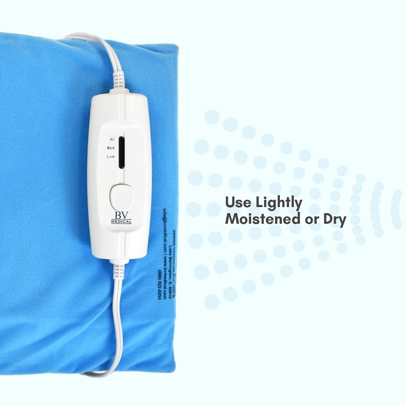 Heating Pad with Three Heat Settings W/No Auto Shut Off/12"