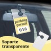 HEVLE Clear Parking Permit Holder, Handicap Placard Holder, Rear View