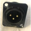 Unbranded XLR 3-Pin Male Panel Mount Chassis Microphone Jack Audio