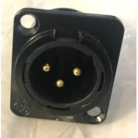 Unbranded XLR 3-Pin Male Panel Mount Chassis Microphone Jack Audio Connector Gold tips