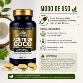 Capsulas De Aceite De Coco Con Aceite De Oregano 60 Cápsulas