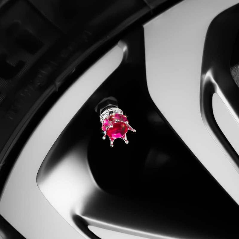 OTOSTAR Bling Tire Valve Stem Caps, 4 Pack Pure Handmade