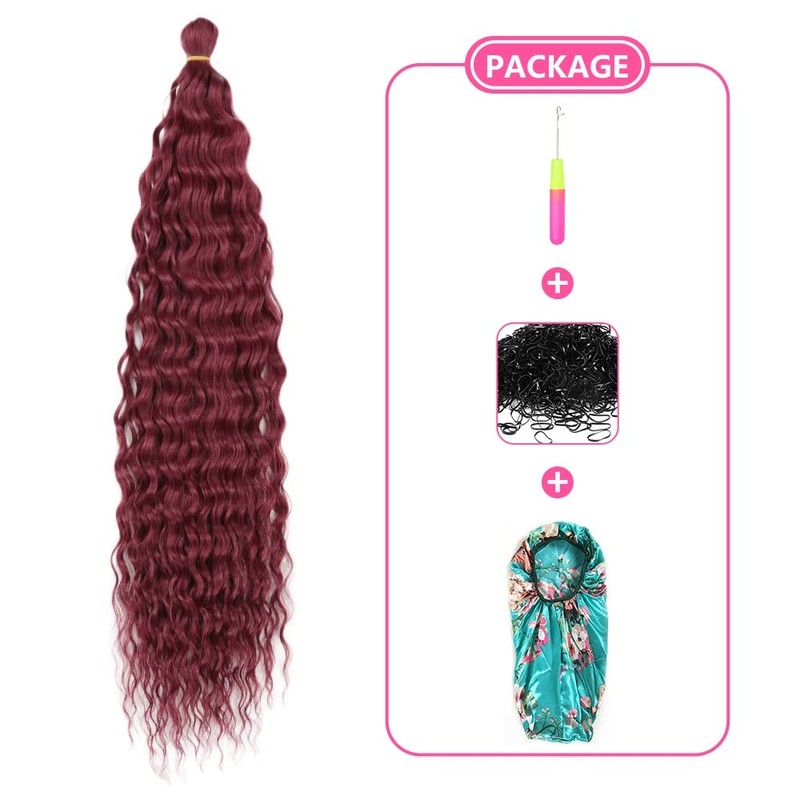 22 Inch 3 Packs Deep Twist Crochet Hair Ocean Wave