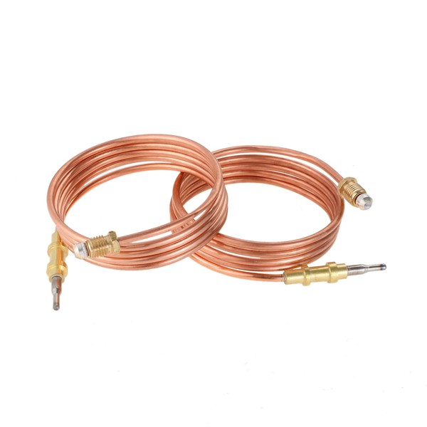2 PCs Gas Heater Thermocouple, 39.5" M8x1 Thread Thermocouple Replacement for Desa LP Vent Free Wall heater Desa LP Glow Warm Comfort Glow Heater BBQ Grill or Fire Pit Heater or Gas Water Heater