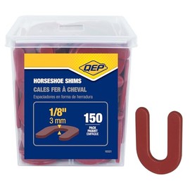 QEP 1/8" Horseshoe Shim Tile Spacers f for Marble, Granite and Stone Floor and Wall Installations (150 Pack)