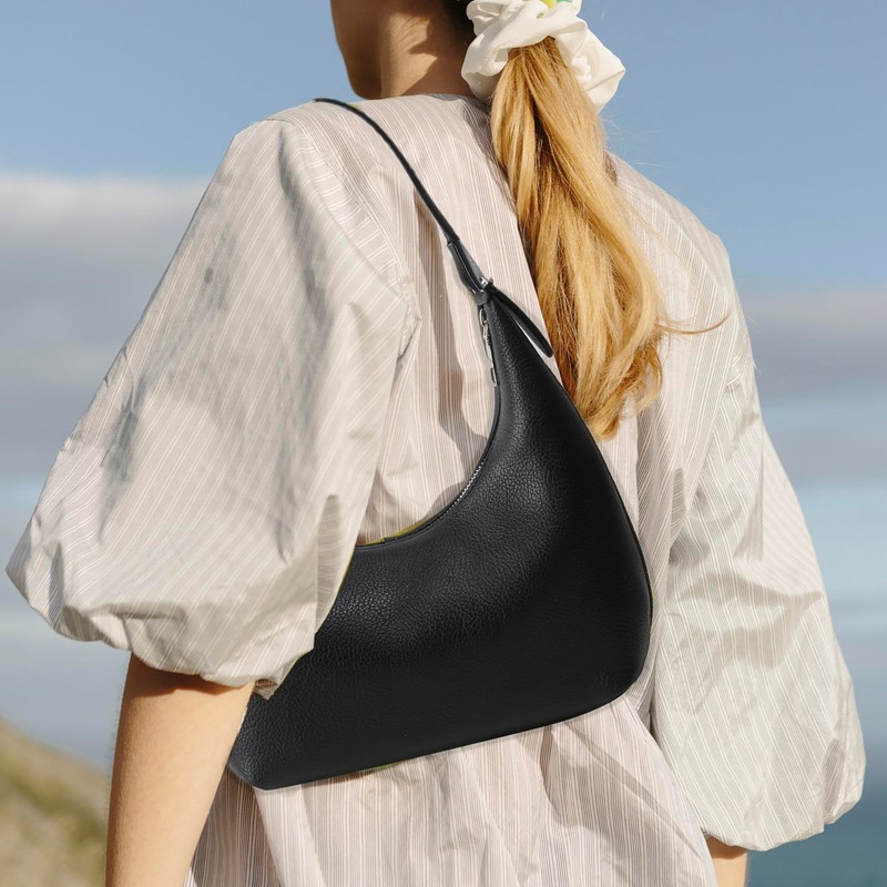 Purses Crescent Bag Shoulder Bag for Women Black Purses for