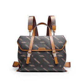 GELANNI Large PU Leather Backpack Purse for Women Fashion Vintage Satchel Bacpack Cute Convertible Shoulder Bags for Travel Work Camping Student 2025 Trendy Crossbody Bags 282P Brown