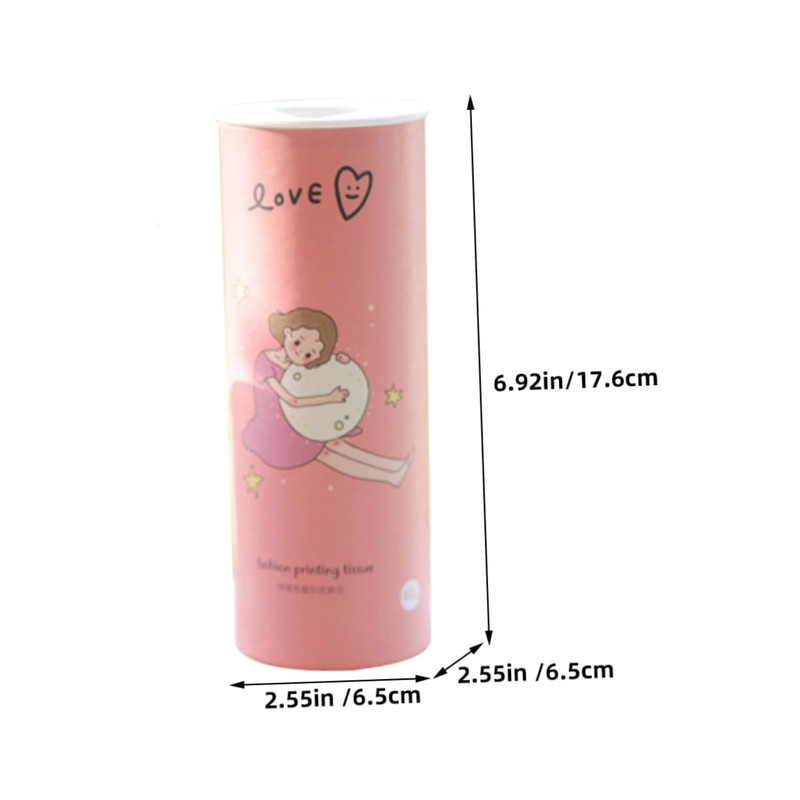 CHILDWEET 3Pcs Printed Hand Tissue Cylinder Roll Portable Facial Tissues