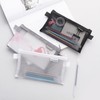 XuJJunB Small Pouch, Set of 2 (Gray), Mesh Cosmetic Pouch,
