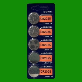 SONY CR2025 LITHIUM 3V BATTERY - 5 Pc